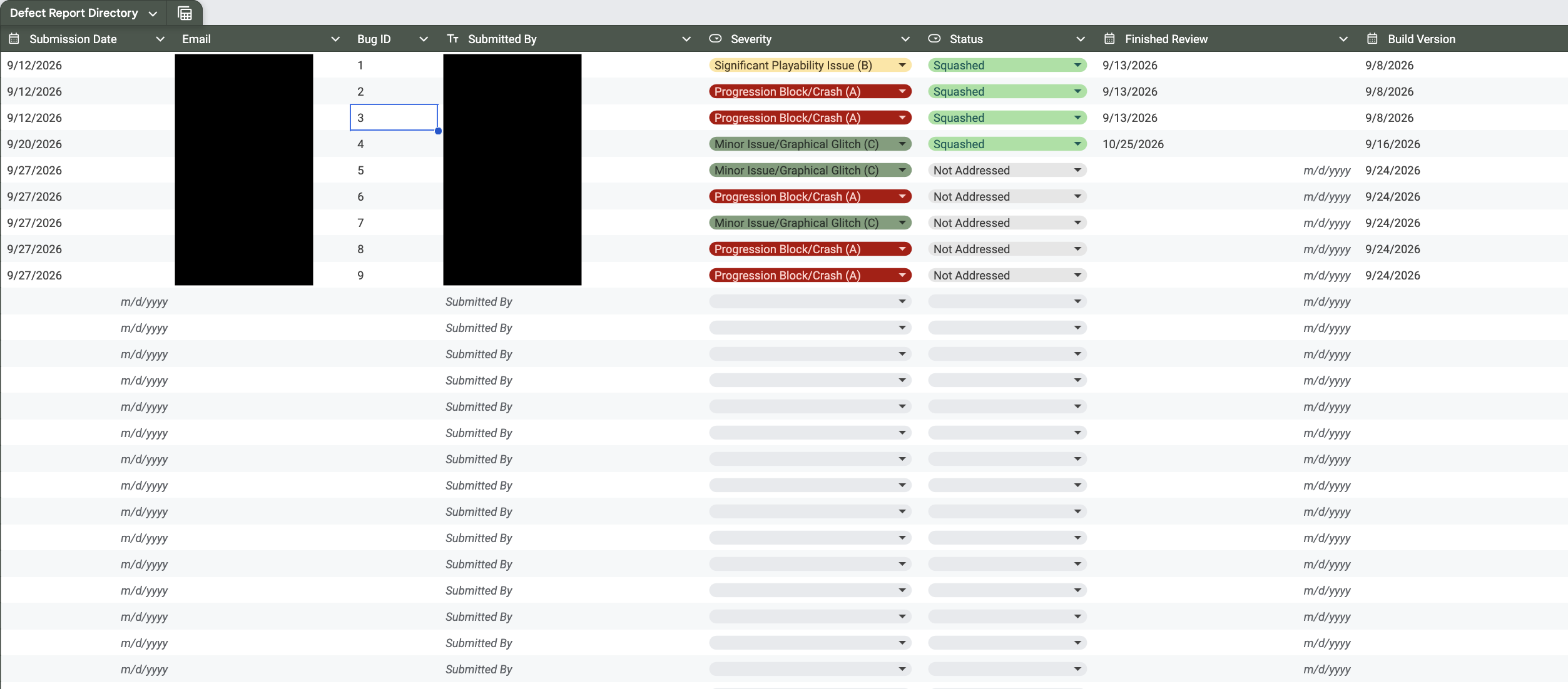QA Bug Reporting System